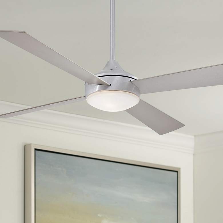 Image 1 52" Minka Aire Aluma Aluminum LED Modern Ceiling Fan with Wall Control