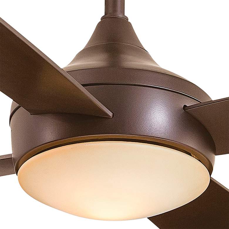 Image 3 52" Minka Aire Aluma Bronze LED Wet Rated Ceiling Fan with Remote more views