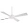 52" Minka Aire Aluma Flat White Ceiling Fan