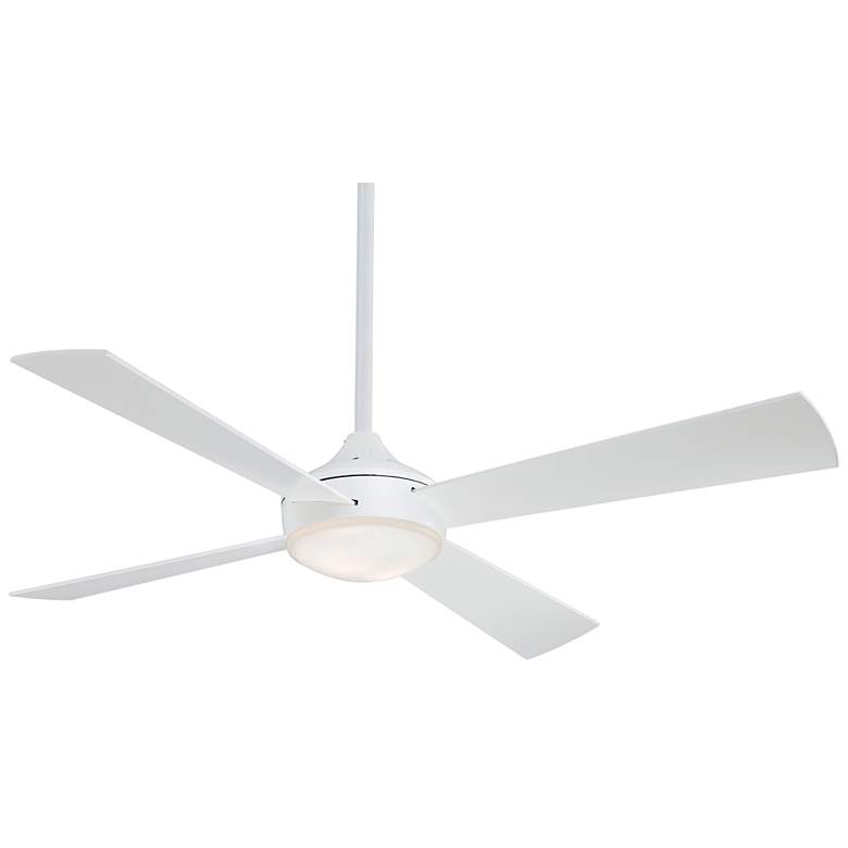 52&quot; Minka Aire Aluma Flat White LED Ceiling Fan with Wall Control