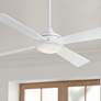 52" Minka Aire Aluma Flat White LED Ceiling Fan with Wall Control