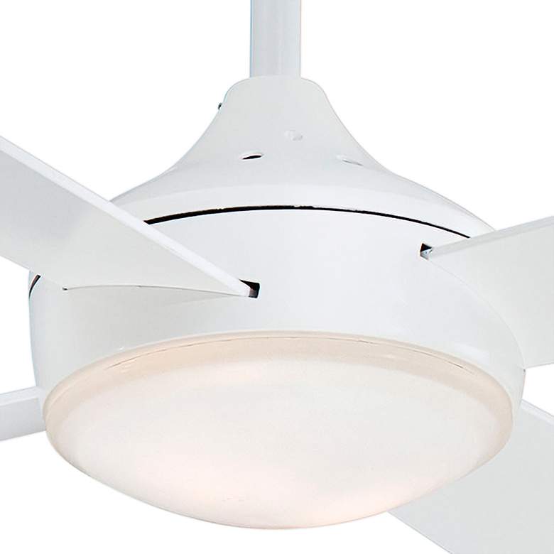 Image 3 52" Minka Aire Aluma Flat White LED Ceiling Fan with Wall Control more views