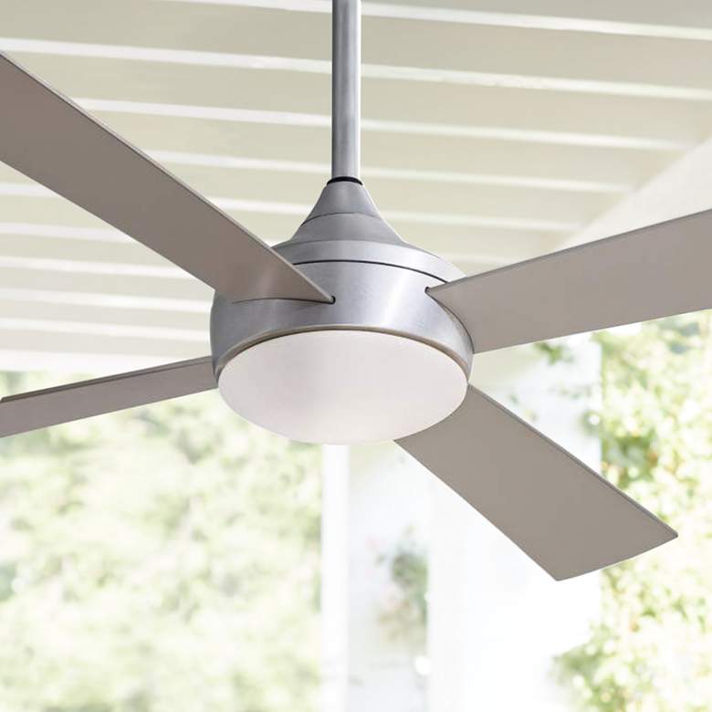 Image 1 52" Minka Aire Aluma Wet Brushed Aluminum Ceiling Fan