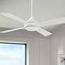 1_52" Minka Aire Aluma Wet Flat White Modern LED Ceiling Fan with Remote