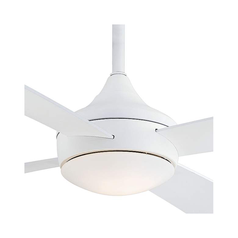 Image 3 52" Minka Aire Aluma Wet Flat White Modern LED Ceiling Fan with Remote more views
