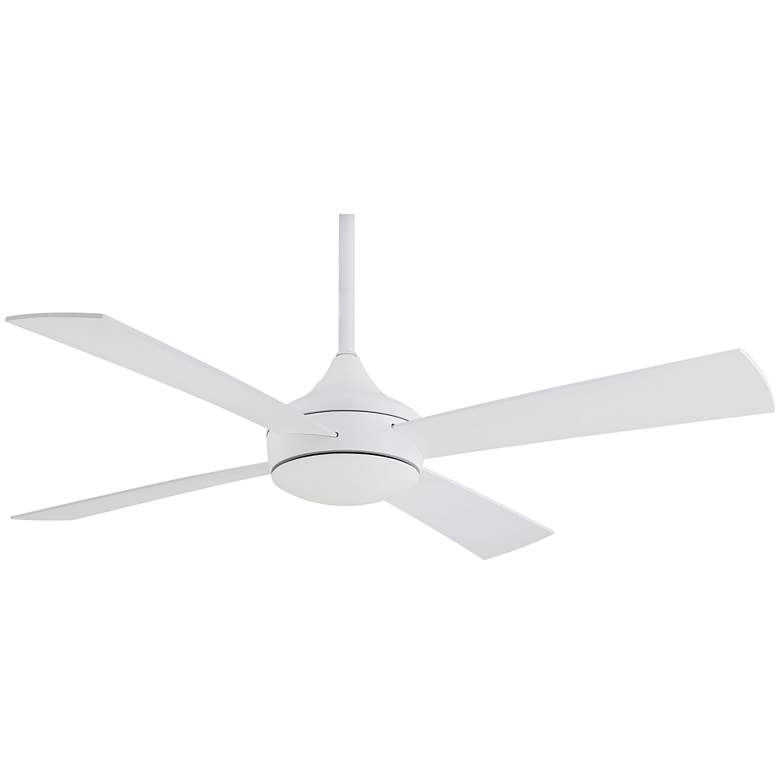 Image 4 52 inch Minka Aire Aluma Wet Flat White Modern LED Ceiling Fan with Remote more views
