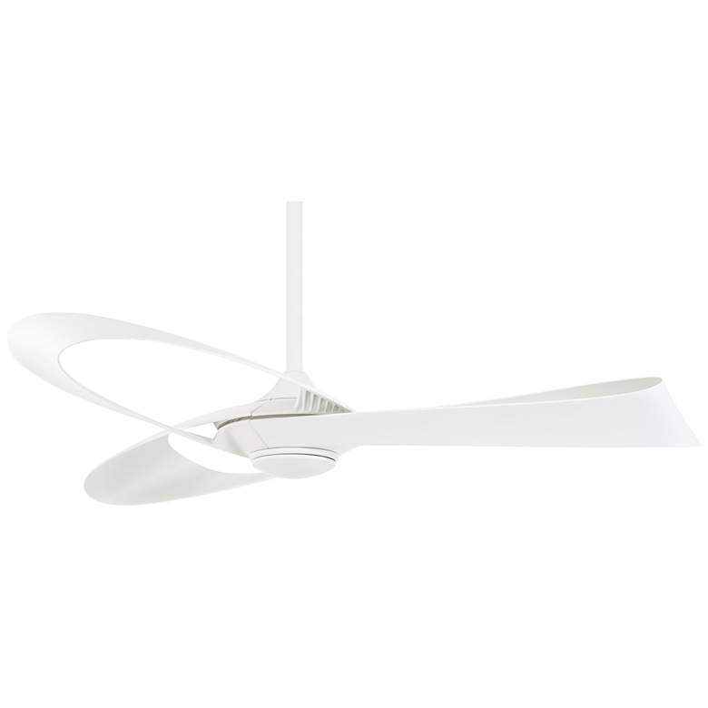 Image 1 52 inch Minka Aire Bowie Flat White Indoor Ceiling Fan with Remote