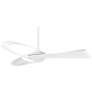 52" Minka Aire Bowie Flat White Indoor Ceiling Fan with Remote