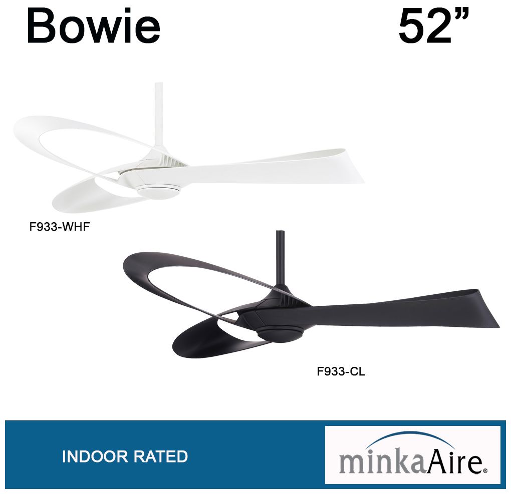 52" Minka Aire Bowie Flat White Indoor Ceiling Fan with Remote