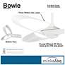 52" Minka Aire Bowie Flat White Indoor Ceiling Fan with Remote
