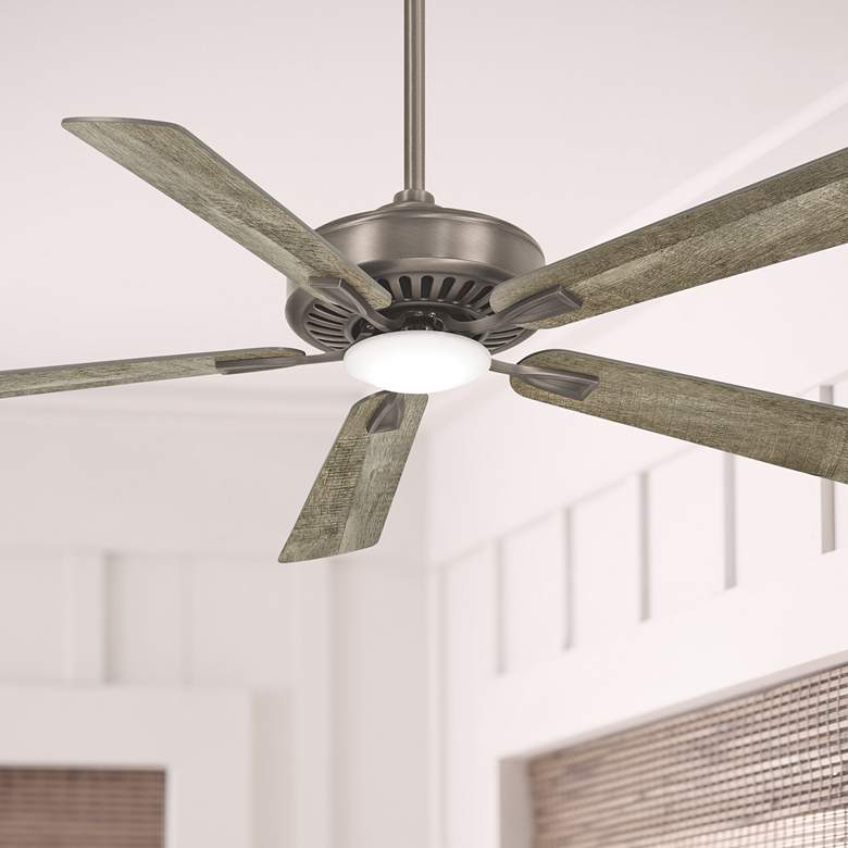 Image 1 52" Minka Aire Burnished Nickel LED Light Ceiling Fan with Remote