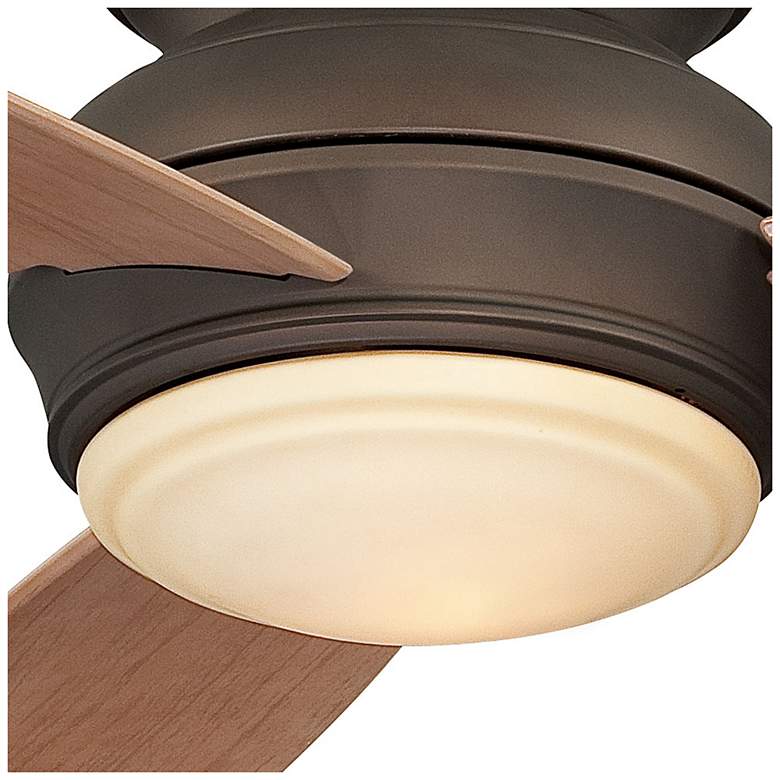 Image 3 52" Minka Aire Concept Bronze Flushmount LED Fan with Wall Control more views