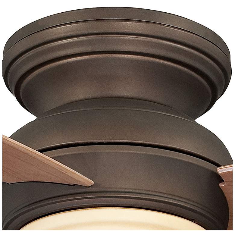 Image 6 52" Minka Aire Concept Bronze Flushmount LED Fan with Wall Control more views