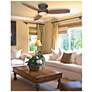 52" Minka Aire Concept Bronze Flushmount LED Fan with Wall Control