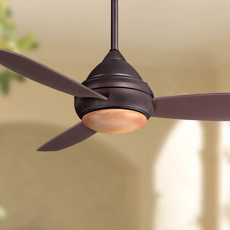 Image 1 52" Minka Aire Concept I Bronze Wet LED Ceiling Fan with Wall Control