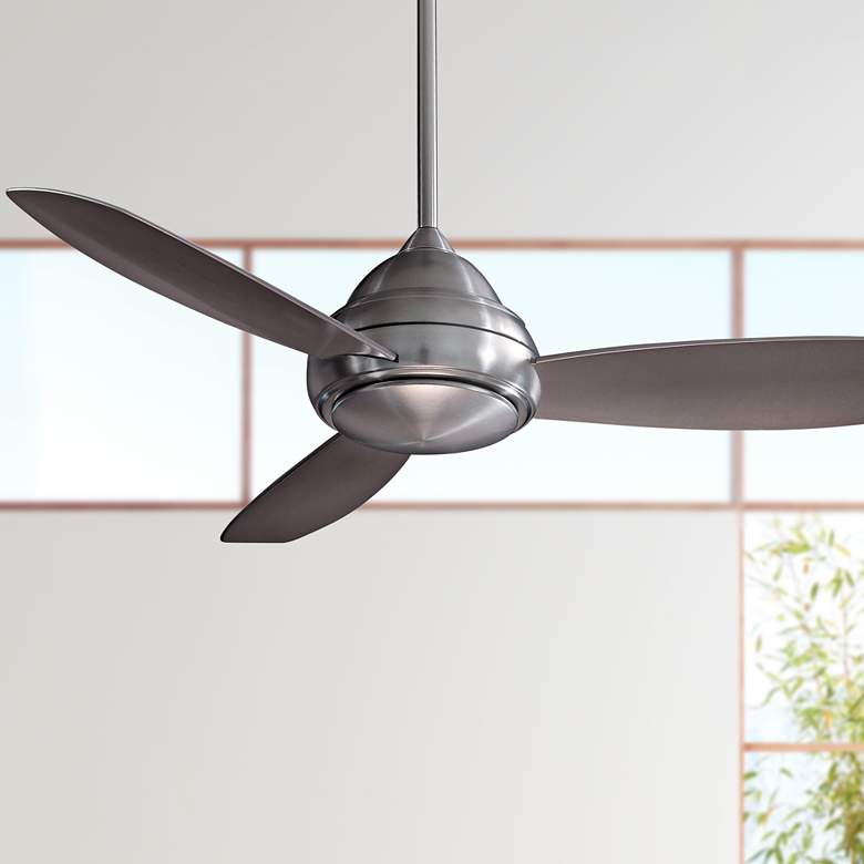 Image 1 52" Minka Aire Concept I Brushed Nickel LED Ceiling Fan with Remote