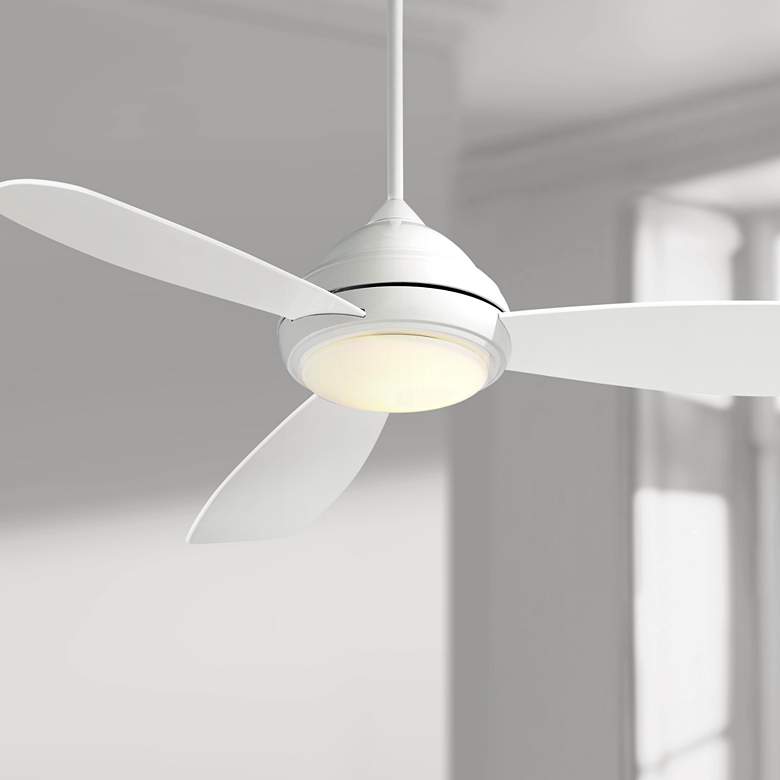 Image 1 52" Minka Aire Concept I Modern White LED Ceiling Fan with Remote