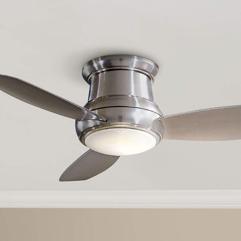 Image 1 52" Minka Aire Concept II Brushed Nickel Hugger Ceiling Fan