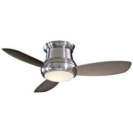 Image2 of 52" Minka Aire Concept II Nickel Flushmount LED Fan with Remote