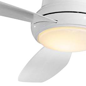 Image3 of 52" Minka Aire Concept II White Flushmount LED Ceiling Fan with Remote more views