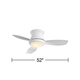 Image5 of 52" Minka Aire Concept II White Flushmount LED Ceiling Fan with Remote more views