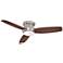 52" Minka Aire Concept Pewter Wet Flushmount Fan with Wall Control