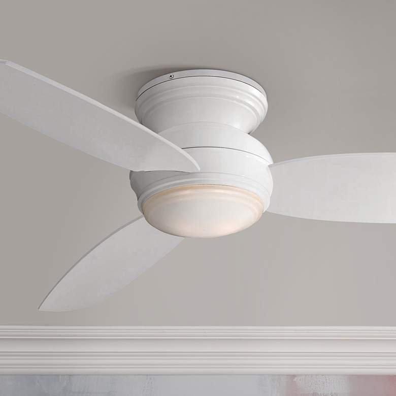 Image 1 52 inch Minka Aire Concept White Outdoor Ceiling Fan