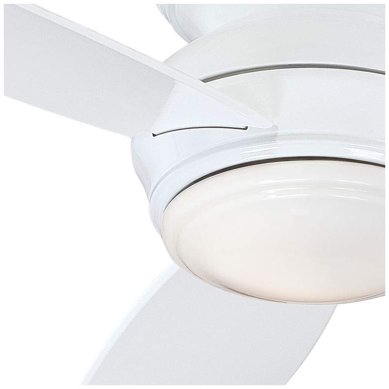 Image 5 52" Minka Aire Concept White Wet Flushmount Fan with Wall Control more views