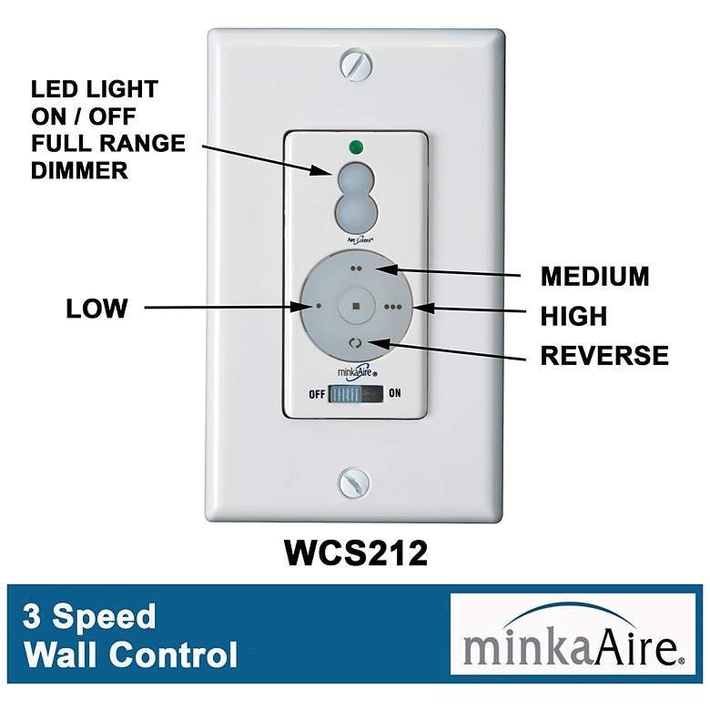 Image 6 52" Minka Aire Concept White Wet Flushmount Fan with Wall Control more views
