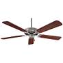 52" Minka Aire Contractor Brushed Steel Walnut Fan with Pull Chain