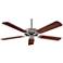 52" Minka Aire Contractor Brushed Steel Walnut Fan with Pull Chain