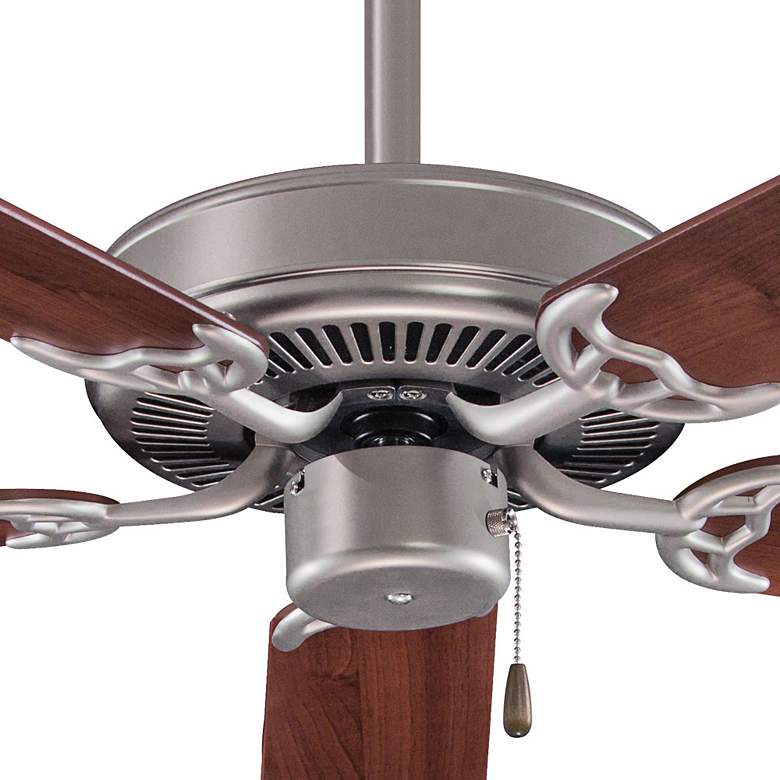 Image 4 52" Minka Aire Contractor Brushed Steel Walnut Fan with Pull Chain more views