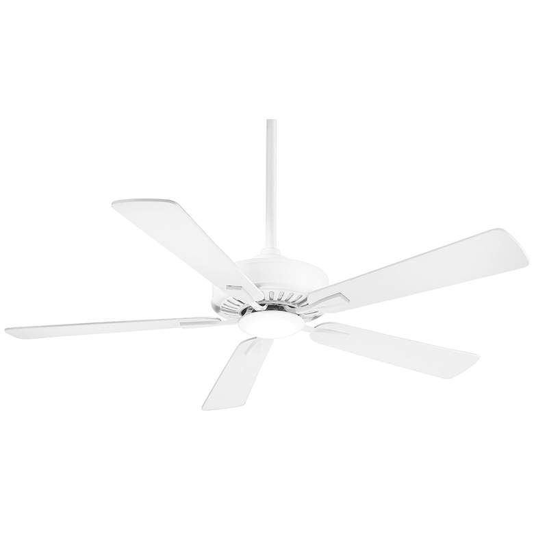 Image 2 52 inch Minka Aire Contractor Flat White LED Ceiling Fan with Remote