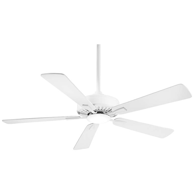 Image 2 52 inch Minka Aire Contractor Flat White LED Ceiling Fan with Remote