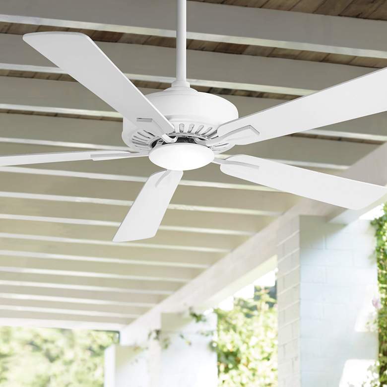Image 1 52 inch Minka Aire Contractor Flat White LED Ceiling Fan with Remote