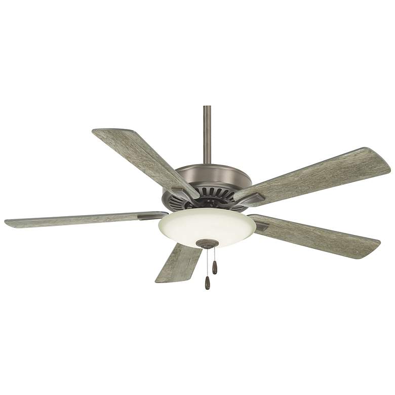 Image 2 52" Minka Aire Contractor Nickel and Gray LED Pull Chain Ceiling Fan