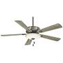 2_52" Minka Aire Contractor Nickel and Gray LED Pull Chain Ceiling Fan