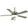 52" Minka Aire Contractor Nickel and Gray LED Pull Chain Ceiling Fan