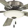 3_52" Minka Aire Contractor Nickel and Gray LED Pull Chain Ceiling Fan more views