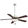 2_52" Minka Aire Contractor Nickel LED Light Ceiling Fan with Pull Chain