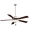 52" Minka Aire Contractor Nickel LED Light Ceiling Fan with Pull Chain