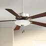 1_52" Minka Aire Contractor Nickel LED Light Ceiling Fan with Pull Chain