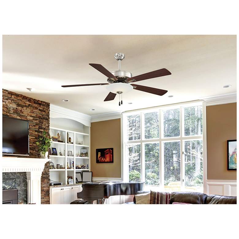 Image 6 52" Minka Aire Contractor Nickel LED Light Ceiling Fan with Pull Chain more views