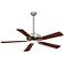52" Minka Aire Contractor Nickel - Maple LED Ceiling Fan with Remote