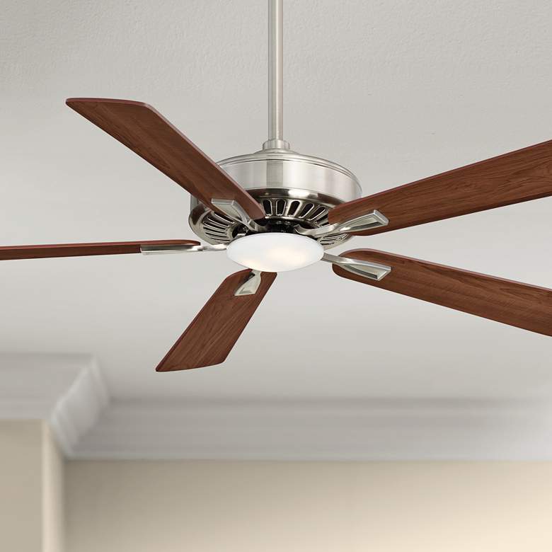 Image 1 52 inch Minka Aire Contractor Nickel - Maple LED Ceiling Fan with Remote