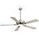 52" Minka Aire Contractor Nickel - Silver LED Ceiling Fan with Remote