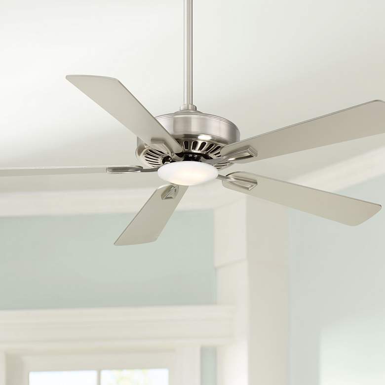 Image 1 52 inch Minka Aire Contractor Nickel - Silver LED Ceiling Fan with Remote