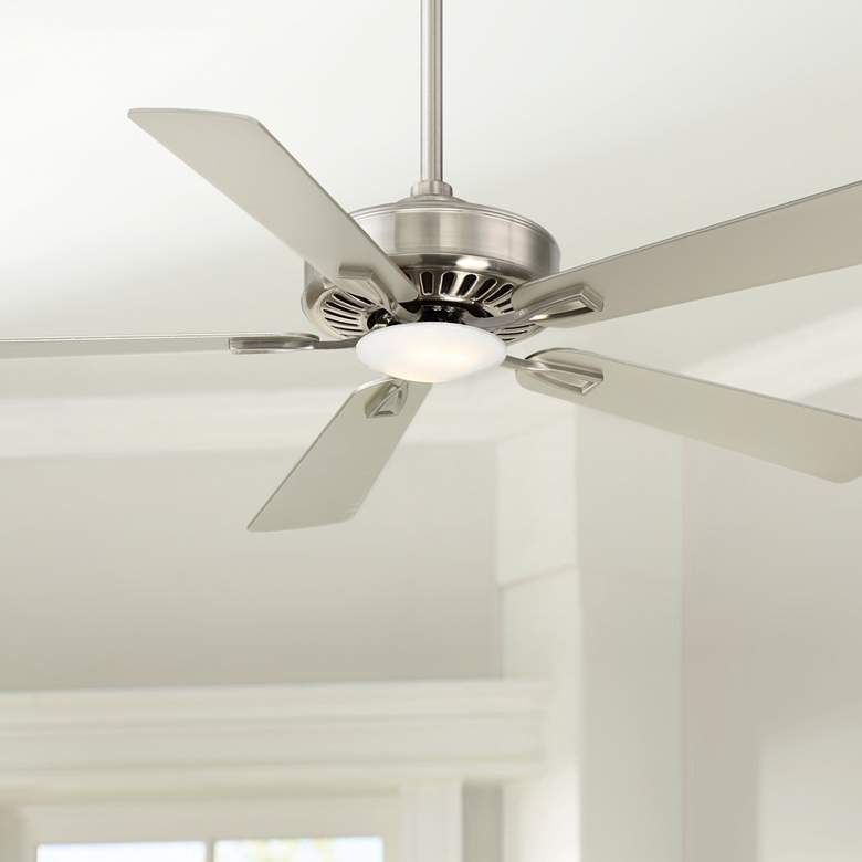 Image 1 52" Minka Aire Contractor Nickel - Silver LED Ceiling Fan with Remote