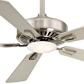 Image3 of 52" Minka Aire Contractor Nickel - Silver LED Ceiling Fan with Remote more views