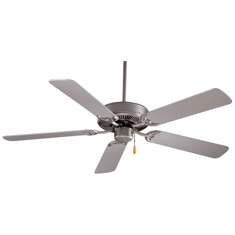 Image 1 52 inch Minka Aire Contractor Plus Brush Steel Ceiling Fan with Pull Chain